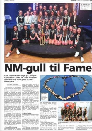 Linderud IL Cheerleading Fame ble NM mester!